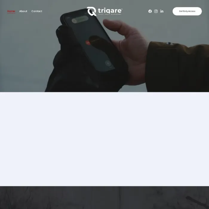 TriQare website homepage — triqare.in