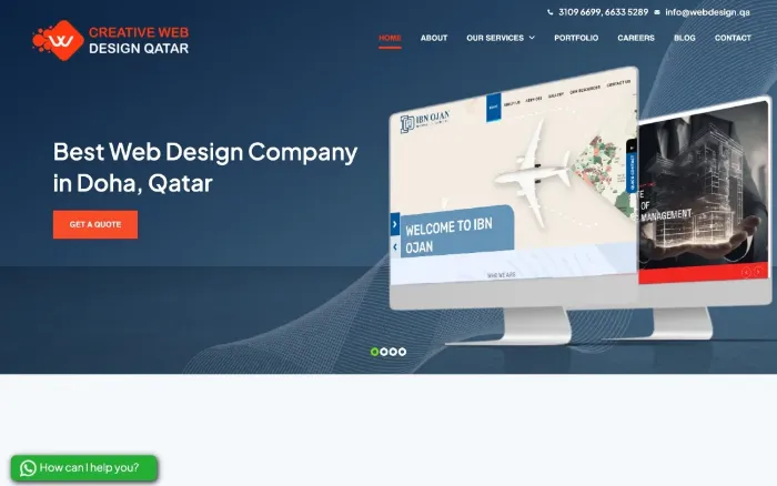Creative Web Design Qatar website homepage — webdesign.qa